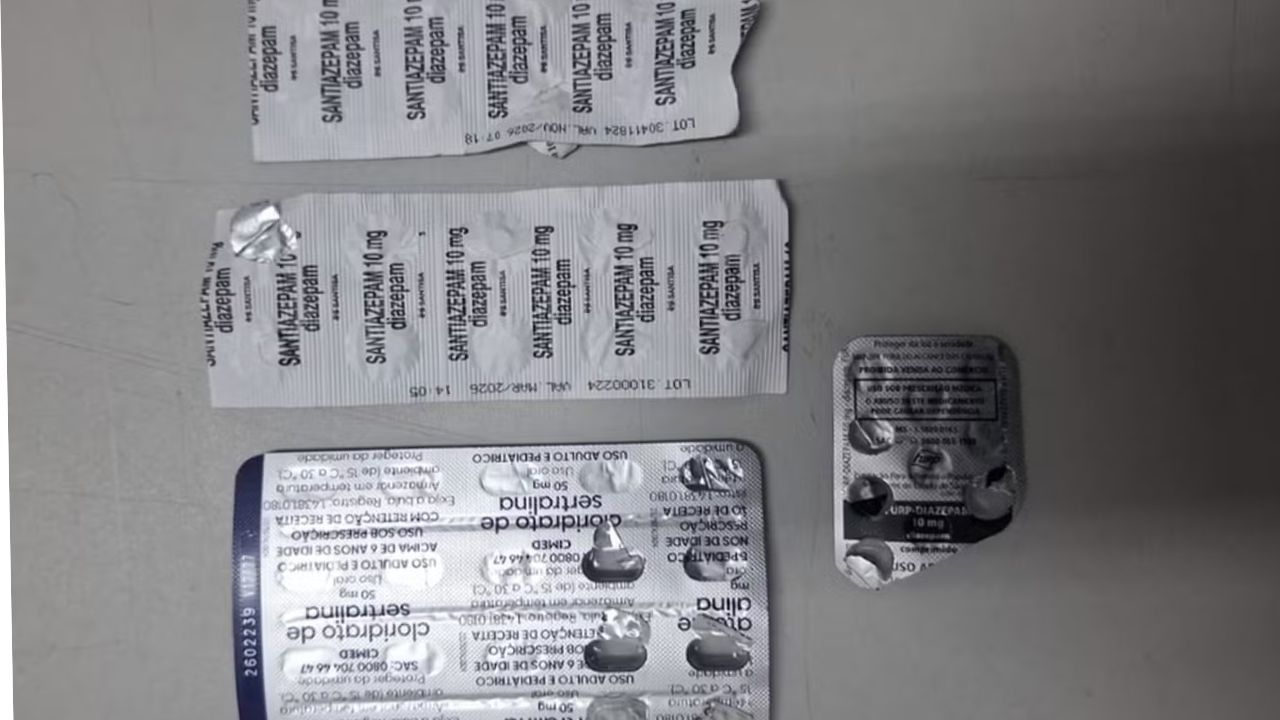 Remédios utilizados para dopar bebê | Foto: Reprodução /  Polícia Civil