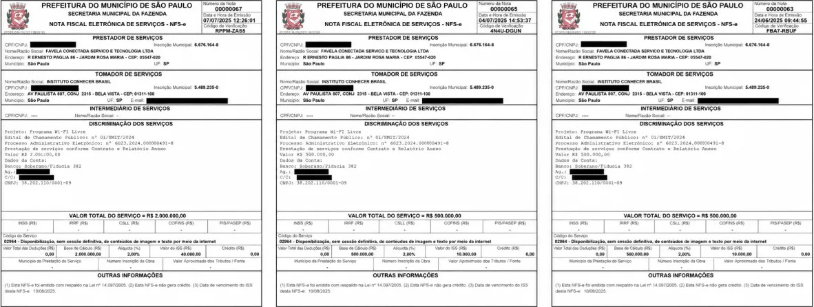 Notas fiscais