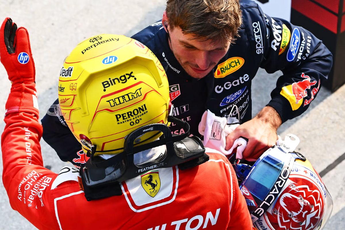 Lewis Hamilton e Max Verstappen